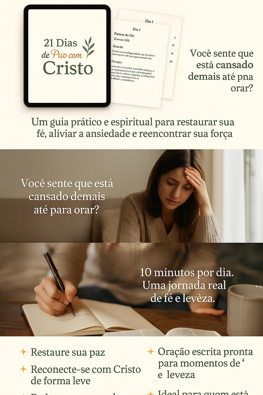 Pessoa em paz com Bíblia