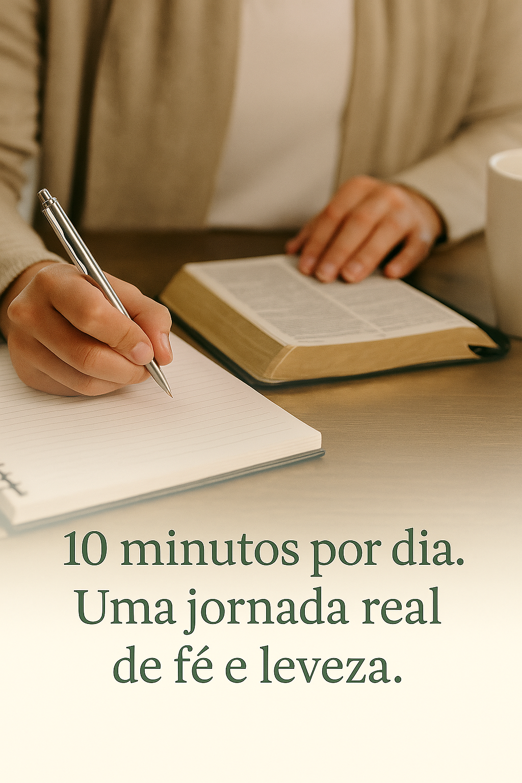 Pessoa escrevendo no diário